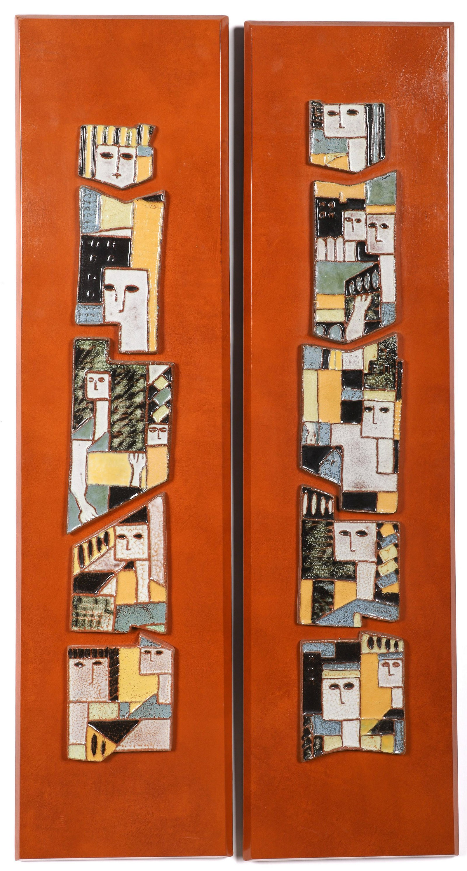 Harris G. Strong Pottery Wall Plaque Pair (1 of 3)