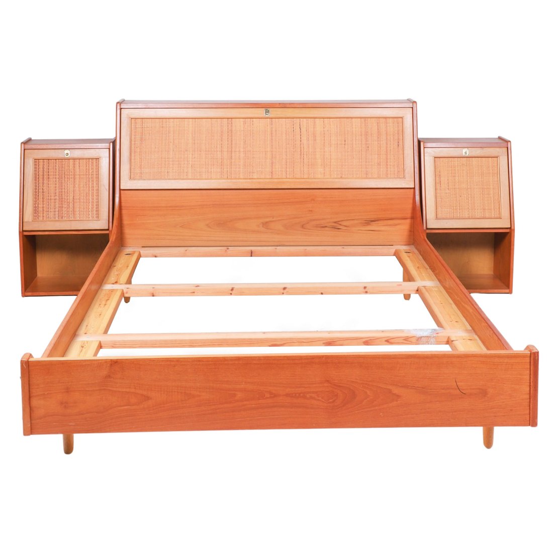 Torben Strandgaard for Stolefabrik Odense Danish Modern teak and caned platform bed (1 of 6)
