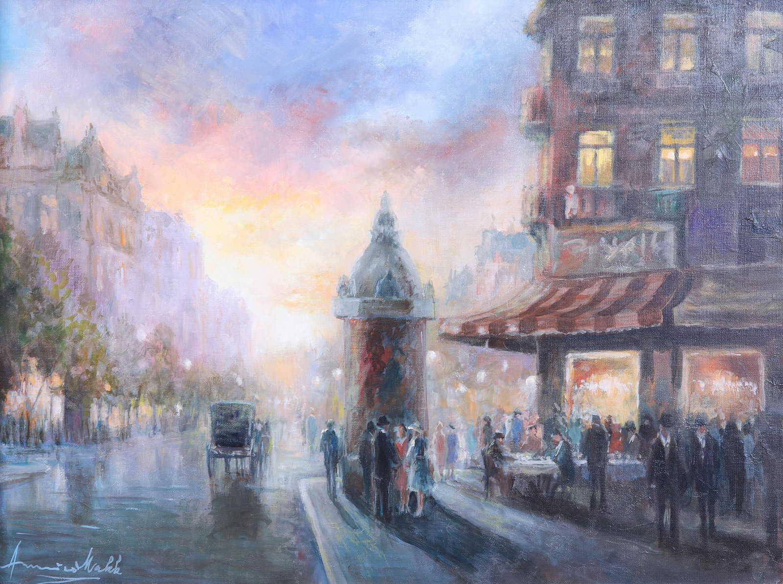 Americo Makk Painting "Orange Mist" (1 of 4)