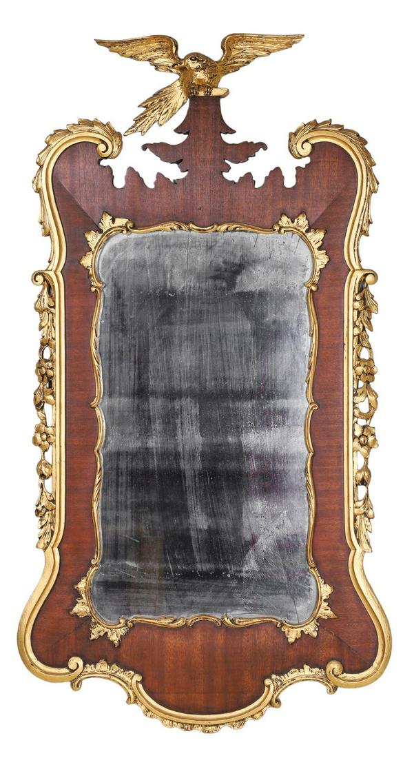 Federal Mahogany & Gilt Wall Mirror, 18/19th c (1 of 4)