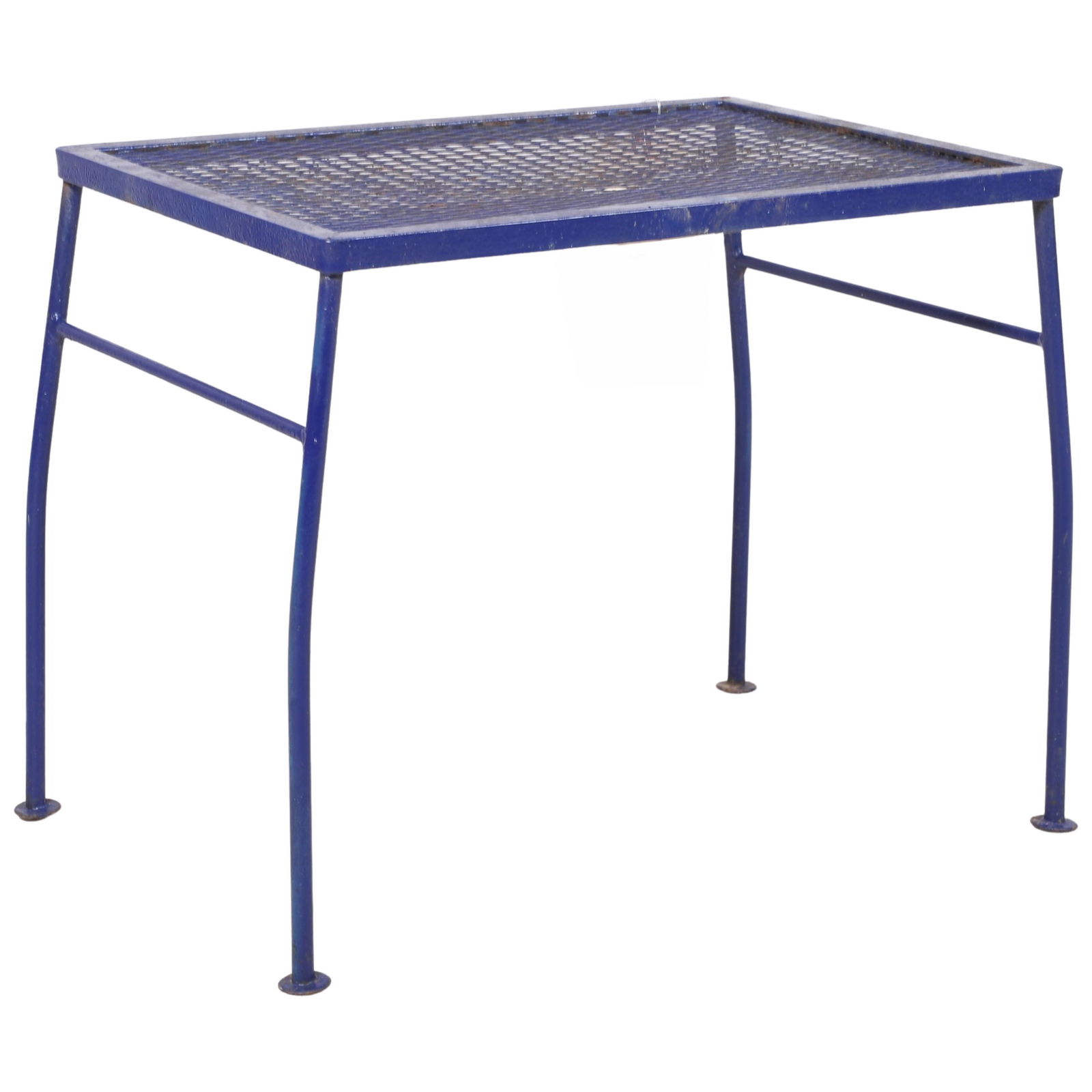 Salterini style blue painted side table (1 of 2)