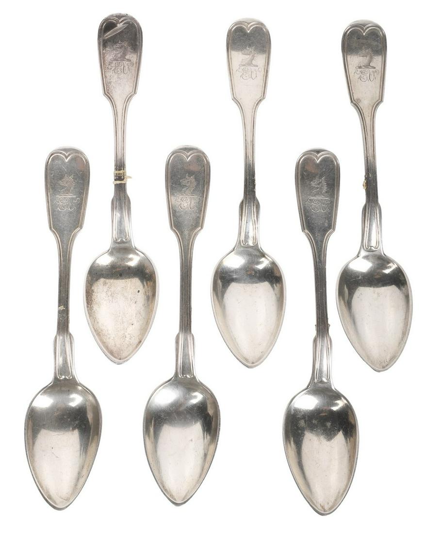 (6) R&W Wilson Coin Silver Teaspoons, 6.36 TO (1 of 3)