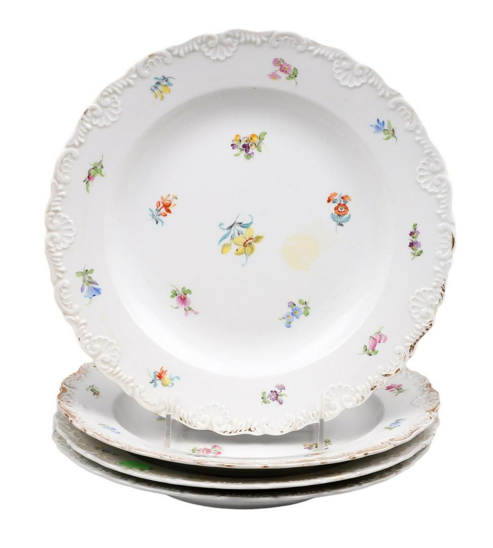 (4) Meissen Shallow Soup Bowls (1 of 3)