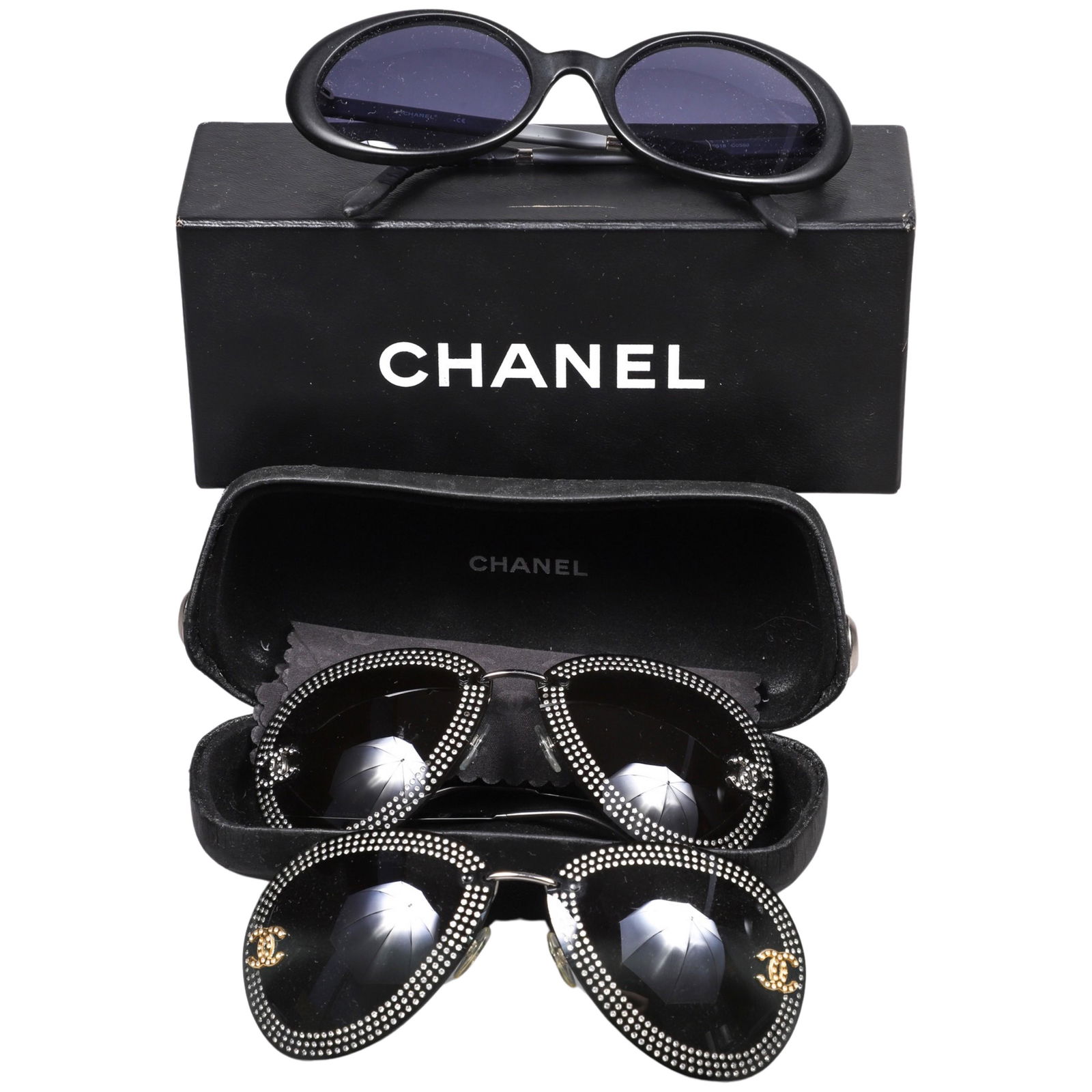 2 Pair Vintage Chanel Sunglasses