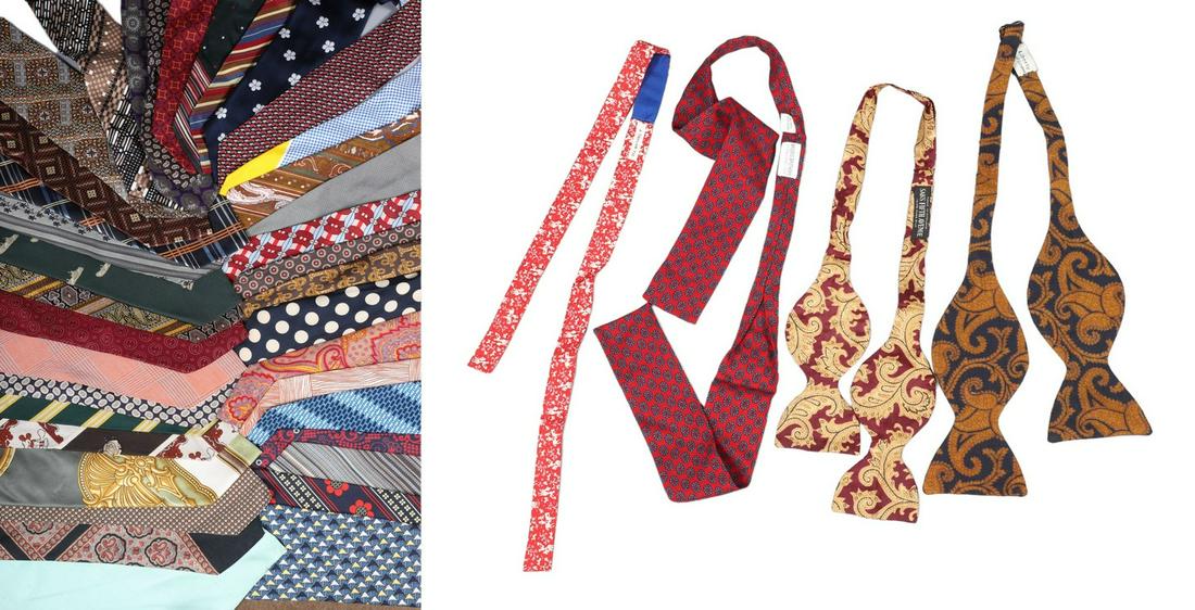 Large Vintage Designer Tie Group: Large vintage designer tie group to include Pauline Trigere, Sulka, Piatelli, Washington Tremlett, Bill Blass, Paul Salgo, Ermenegildo Zegna, Mark Cross, Kilgour, French and Stanbury and many more.