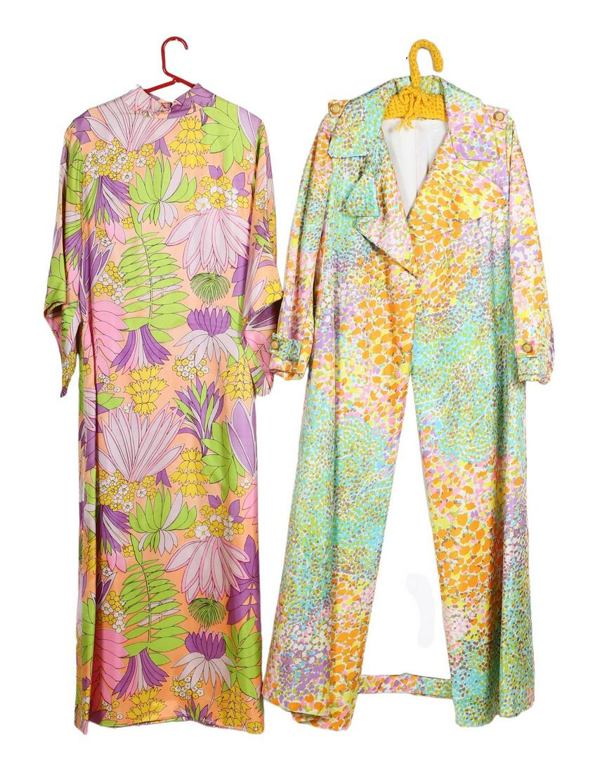 1960's Floral Dress and Trench (1 of 2)