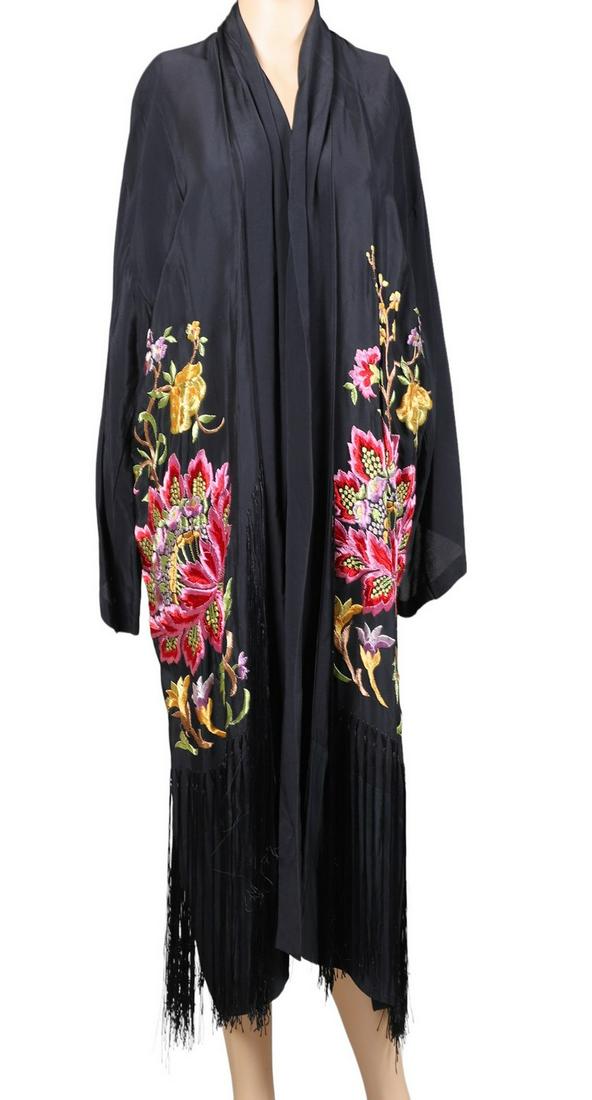 Embroidered Piano Shawl Style Kaftan (1 of 2)