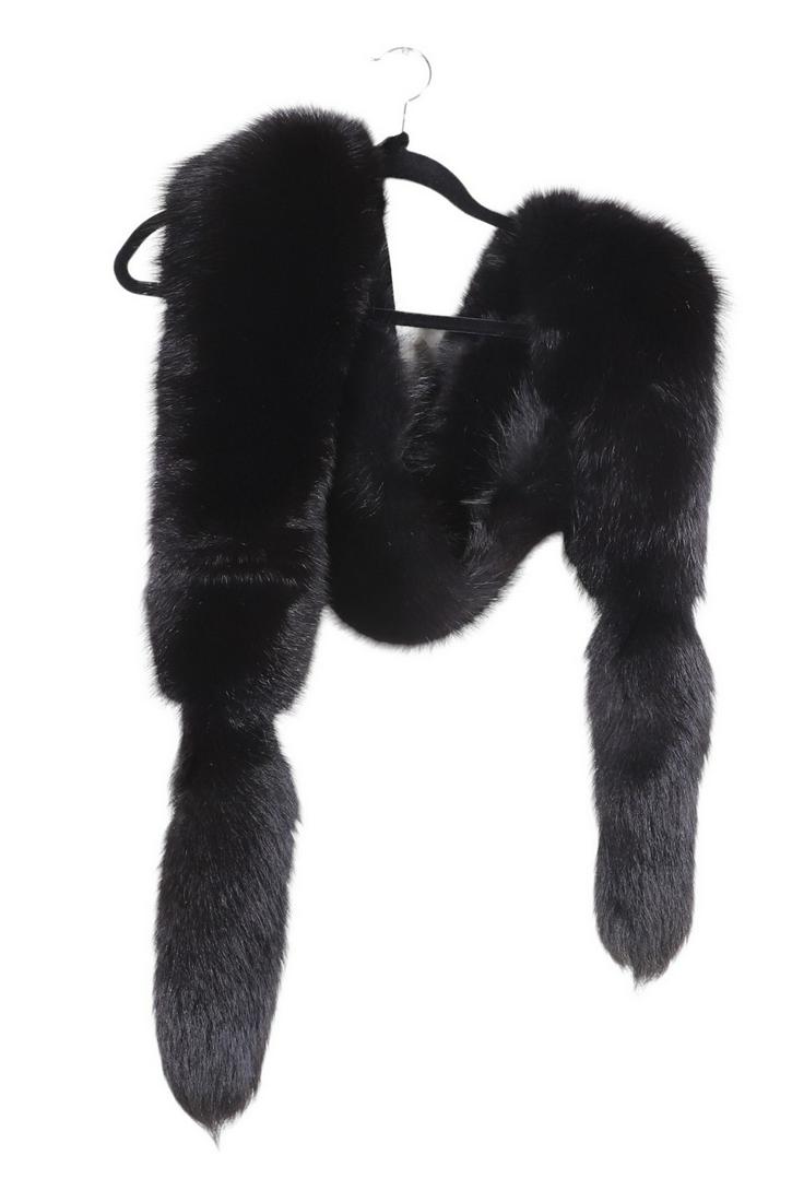 Oversized Dyed Fox Fur Scarf (1 of 2)