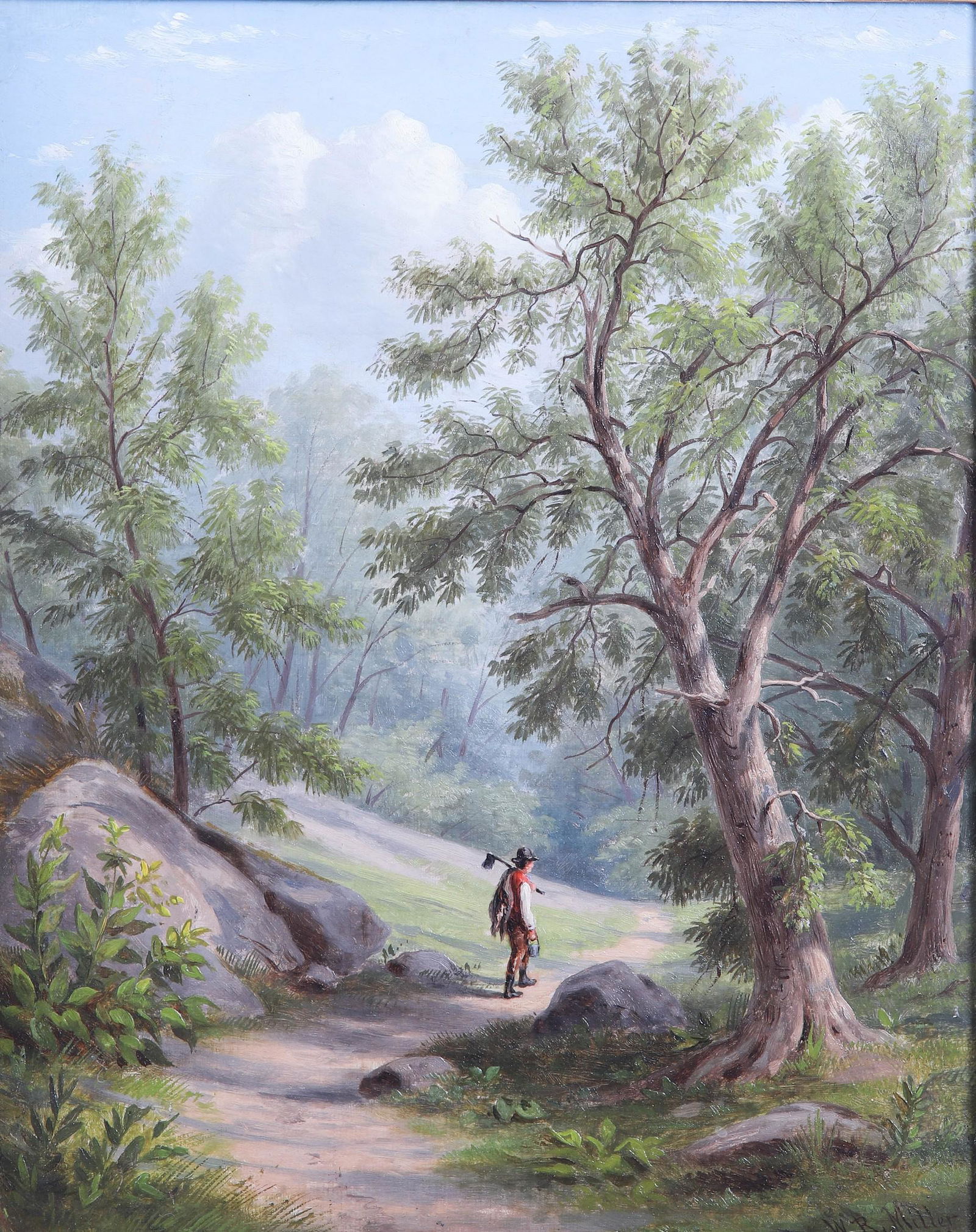 William Rickarby Miller "Woodsman in Landscape" (1 of 4)