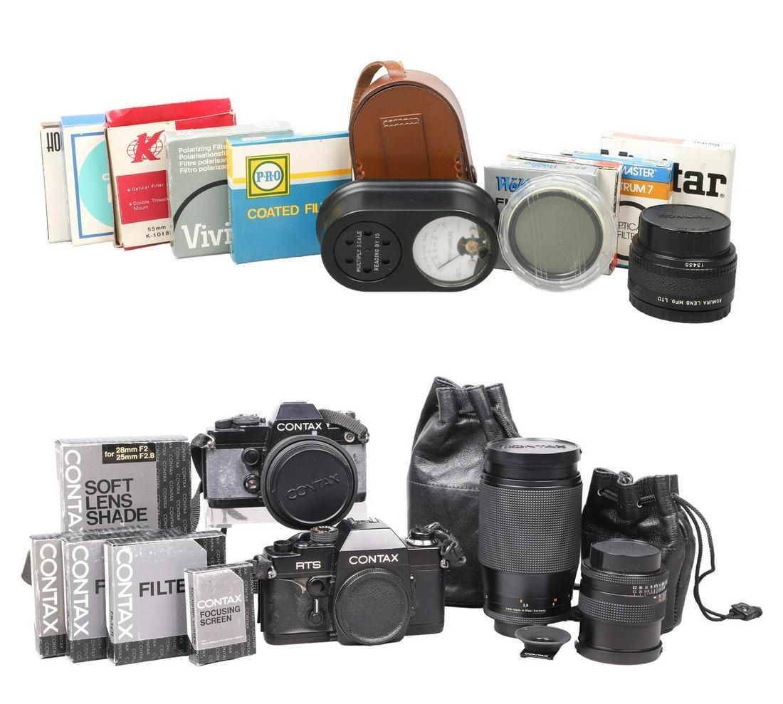 (2) Yashica Contax Cameras & Accessories (1 of 18)