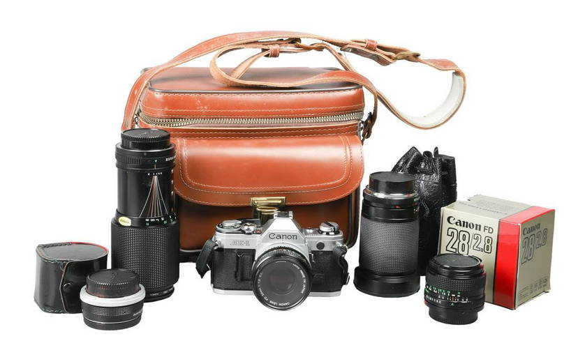 Canon AE1 Camera & Lenses (1731) on Jan 03, 2023 William Bunch Auctions & Appraisals in PA