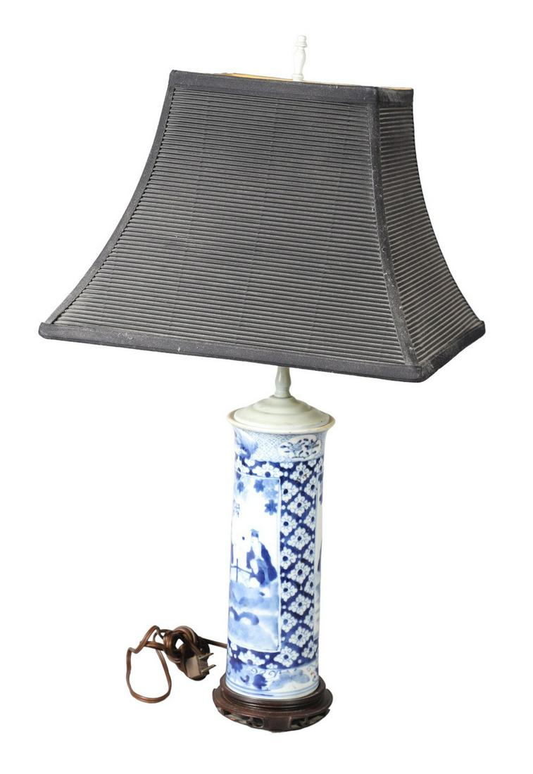 Chinese Cylinder Vase Table Lamp (1 of 6)