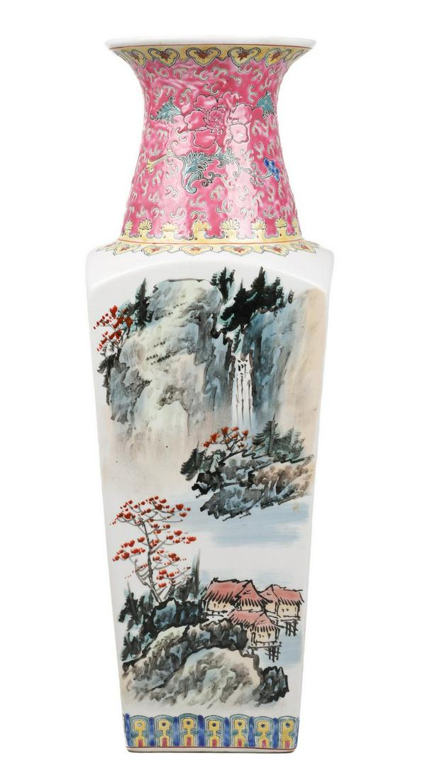Chinese Porcelain Square Vase (1 of 6)