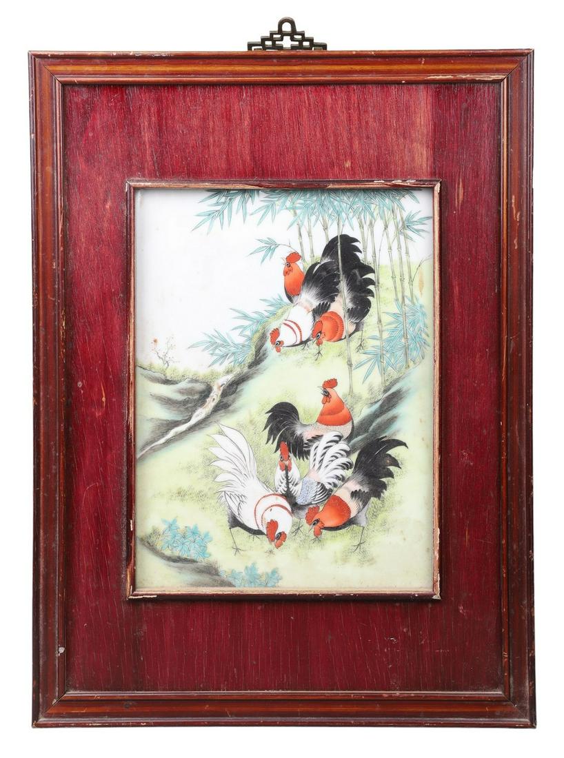 Chinese Porcelain Framed Plaque (1 of 3)