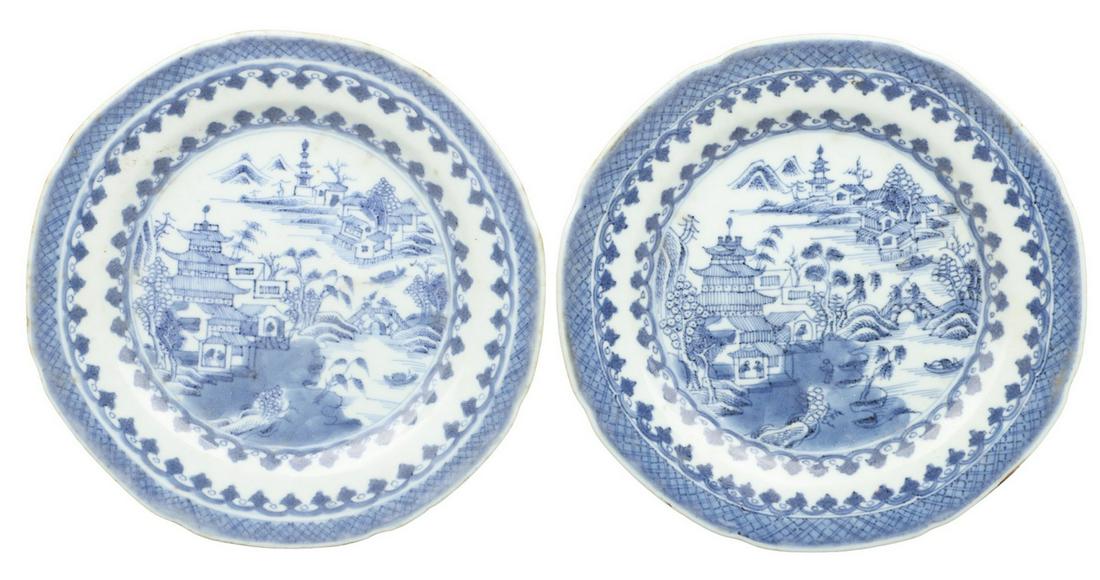 (2) Chinese Canton Porcelain Plates (1 of 4)