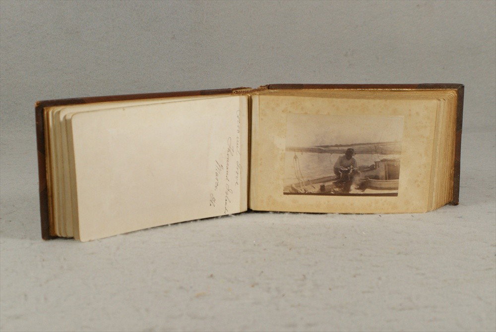 Florida and the Gulf Coast Photo album, c1900, T: Florida and the Gulf Coast Photo album, c1900, Thousand Islands Marcho Fla, Fort Meyers, man with 100 lb shark Cocoanut Grove Marco Fla, Caloosahatchee River, Key West FL, Havana Steamer, New Orleans 