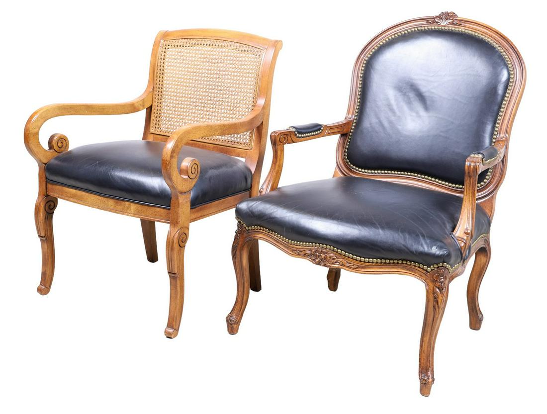 (2) French style open armchairs (1 of 6)
