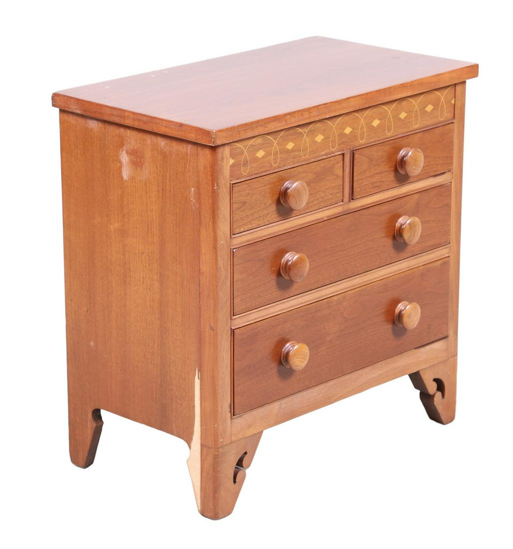 Drexel Cherry inlaid side table (1 of 6)