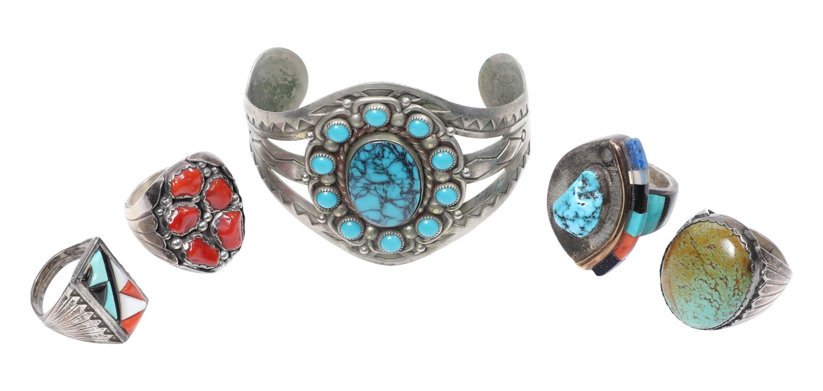 (5) Sterling Rings and Silver Cuff Bracelet (1 of 9)