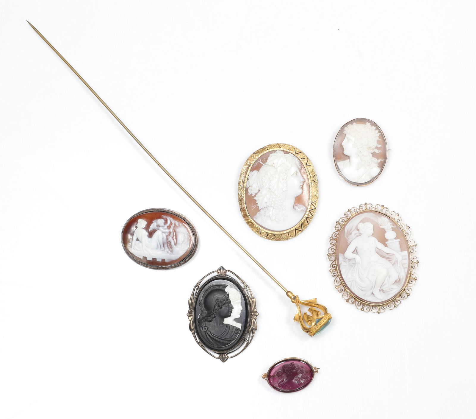 Hat Pin and Cameo Grouping (1 of 4)