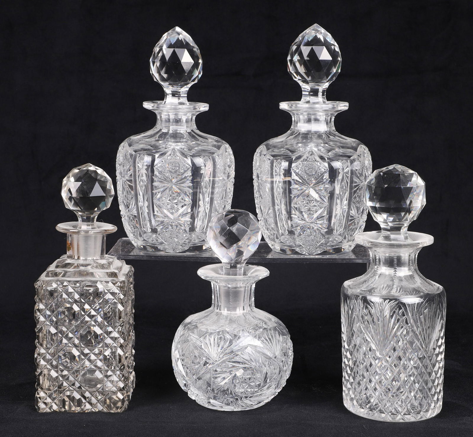 (5) Cut Crystal Scent Bottles (1 of 5)