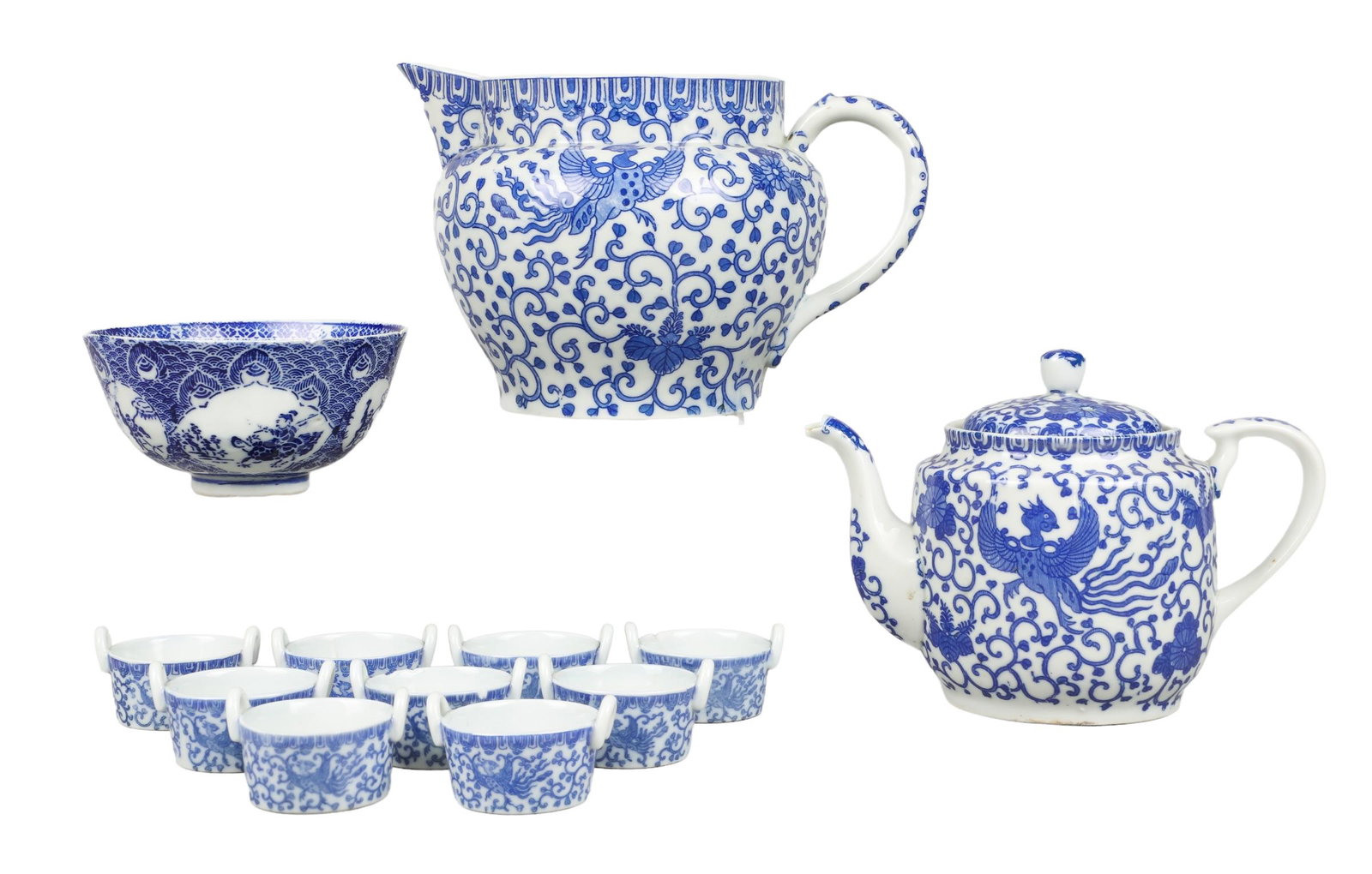 (12) Pcs Japanese Blue & White Porcelain (1 of 7)