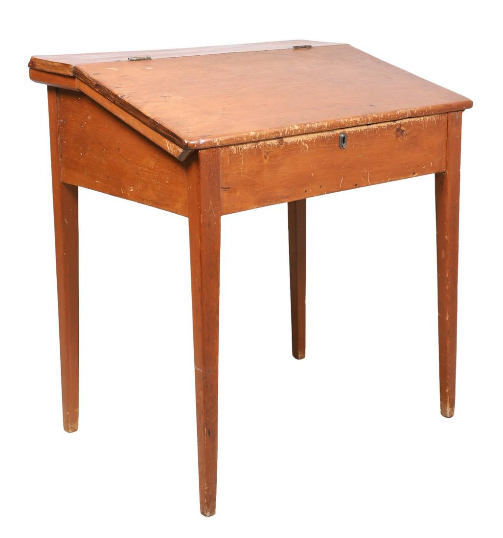 Pine schoolmaster's desk (1 of 8)