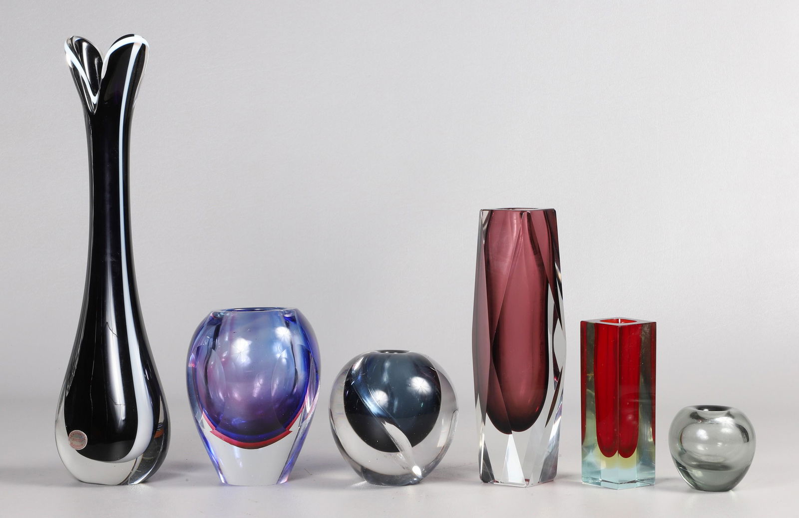 (6) Art Glass Vases (1 of 7)