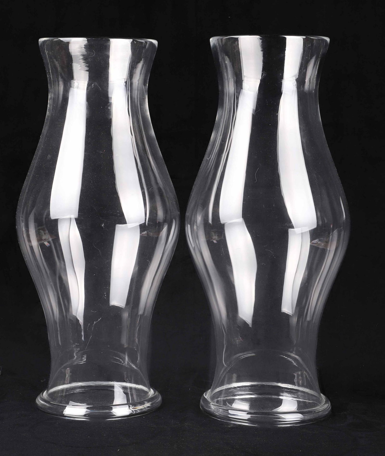 Pair of Large Glass Hurricane Shades (1 of 1)