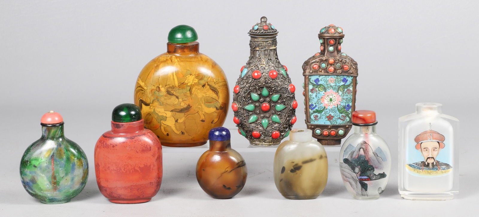(9) Chinese Snuff Bottles (1 of 9)