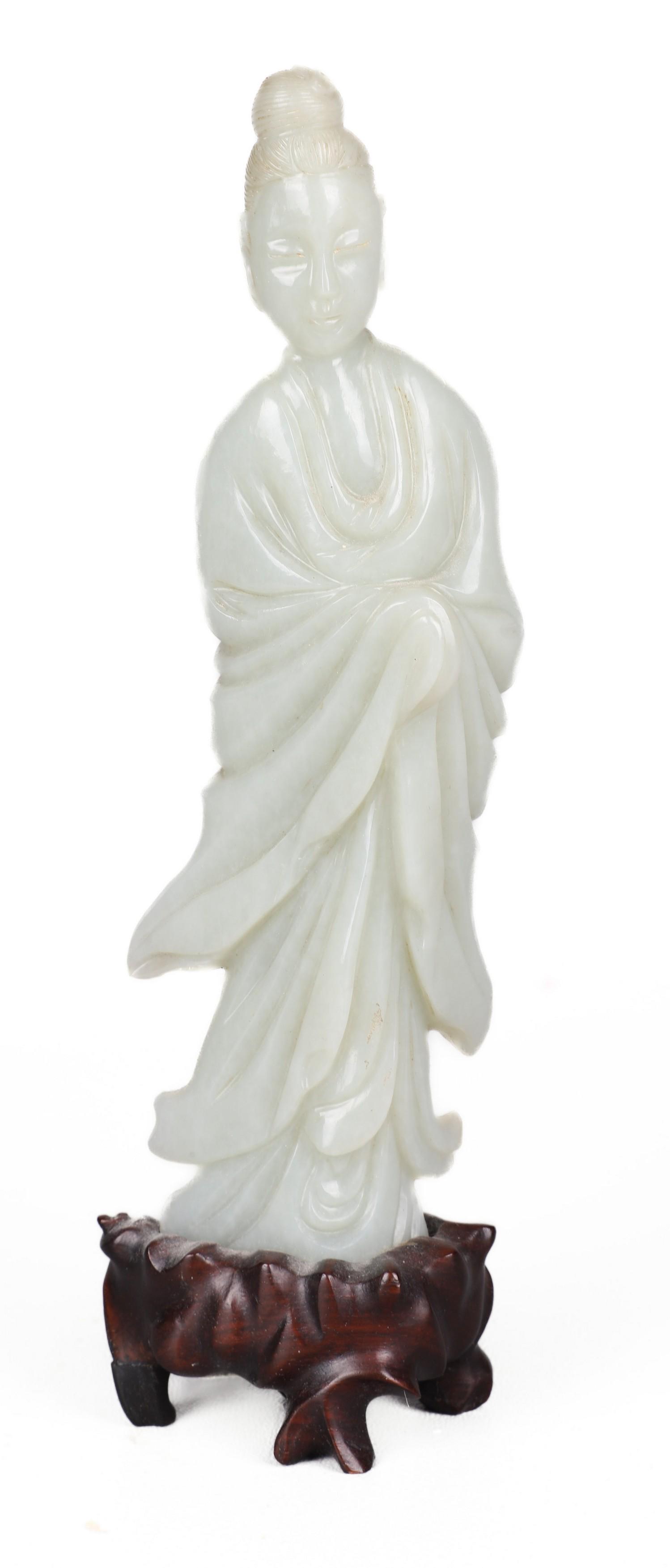 Asian Carved Stone Female Figure (1 of 7)