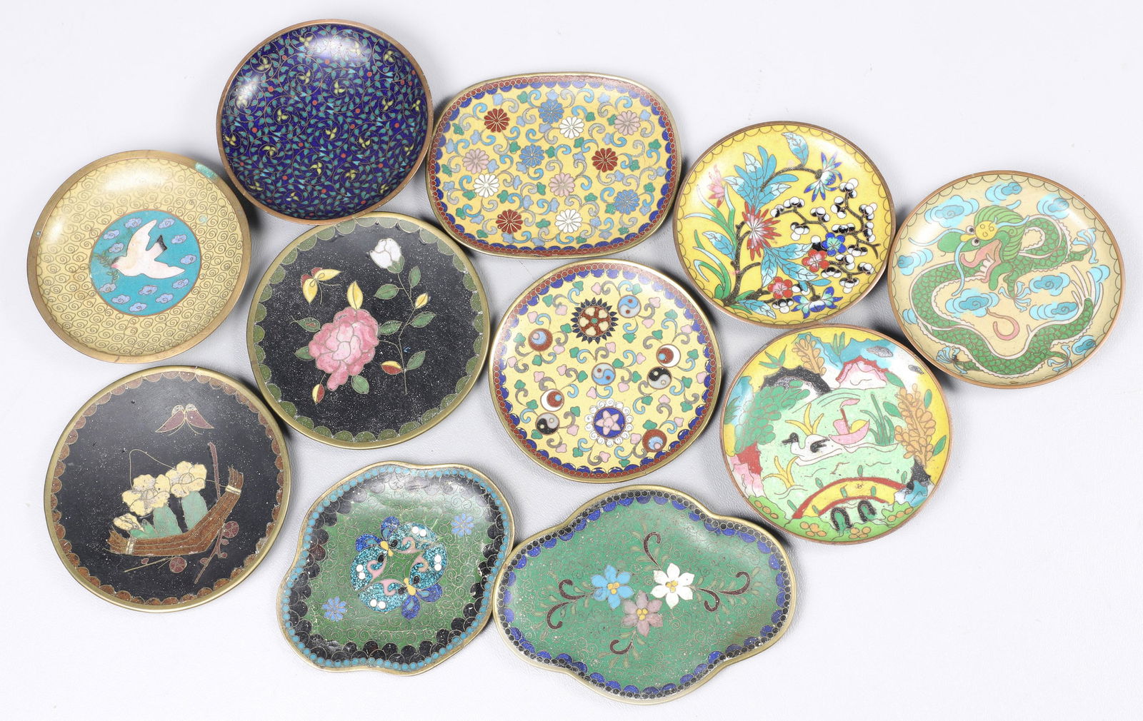 (2) Japanese Cloisonne Enamel Dishes (1 of 2)