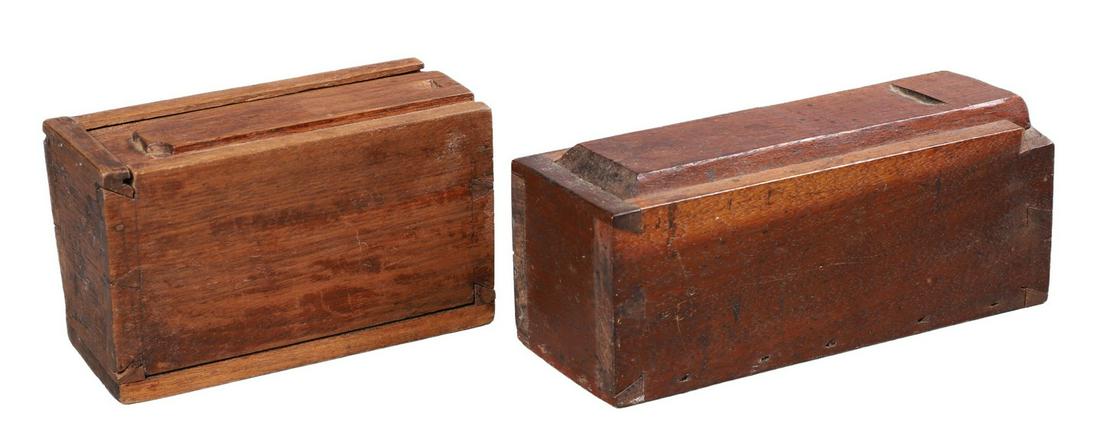 (2) Diminutive Wood Candle Boxes (1 of 3)