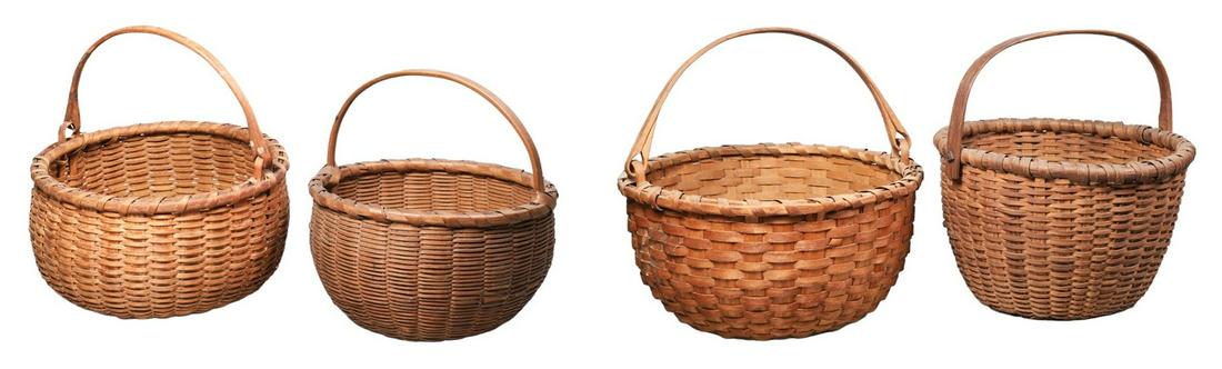 (4) Large Splint Baskets (1 of 8)