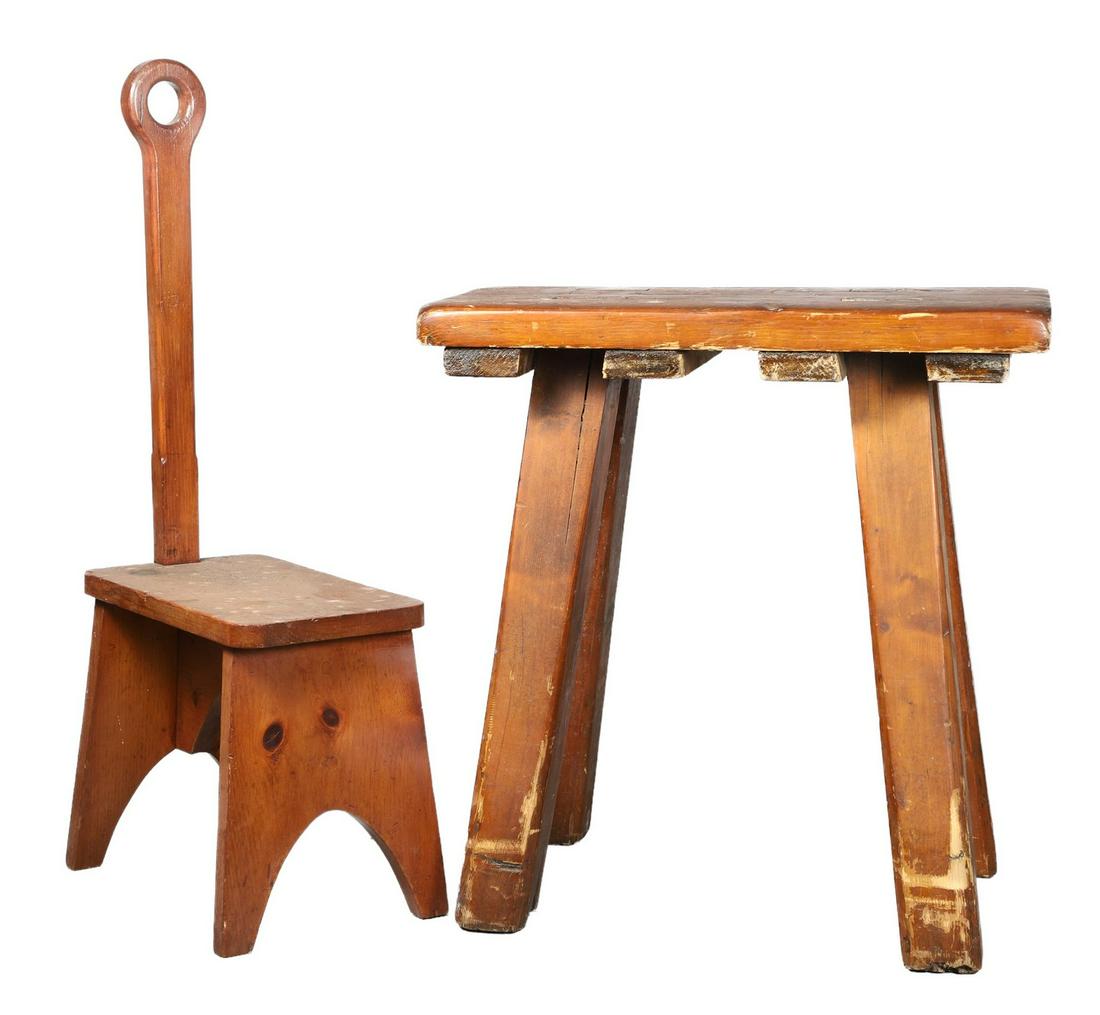 (2) Bench and Stool (1 of 3)