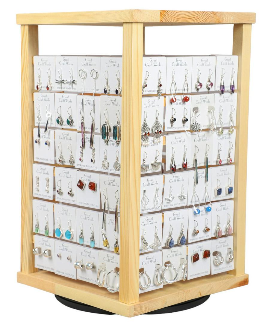 (95) Sterling Silver Earring Pairs on Stand (1 of 9)