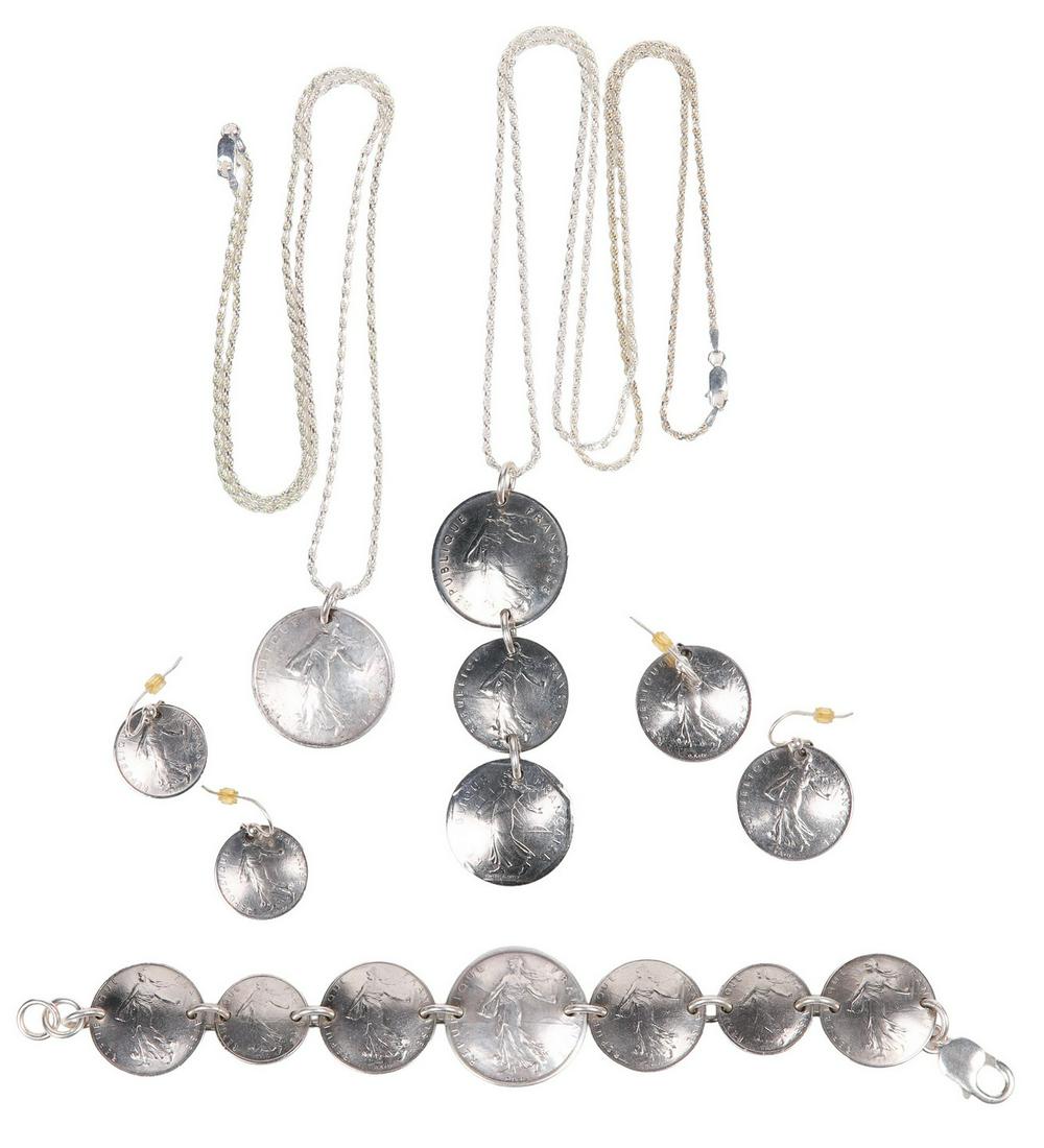 French Franc Coin Jewelry Group (1 of 5)