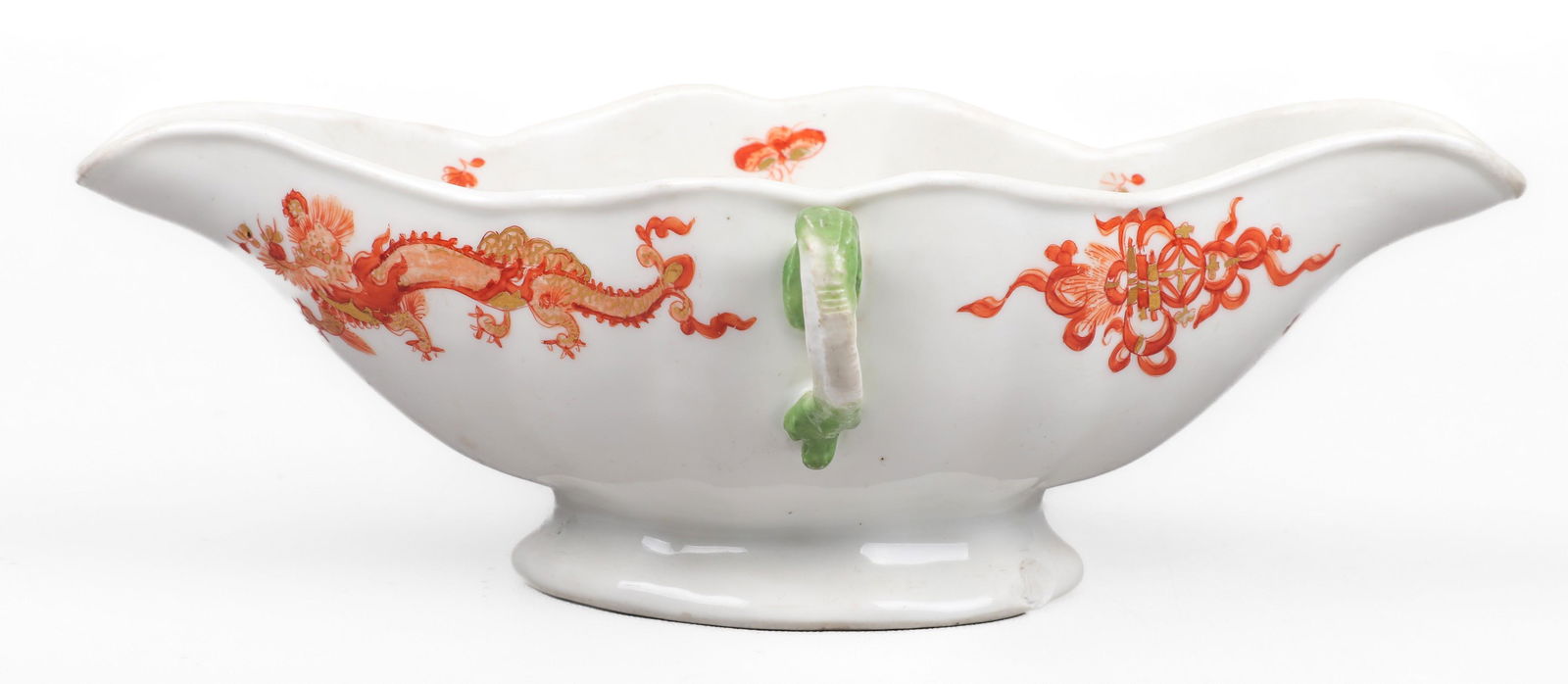 Meissen Dragon Red Gravy Boat (1 of 5)