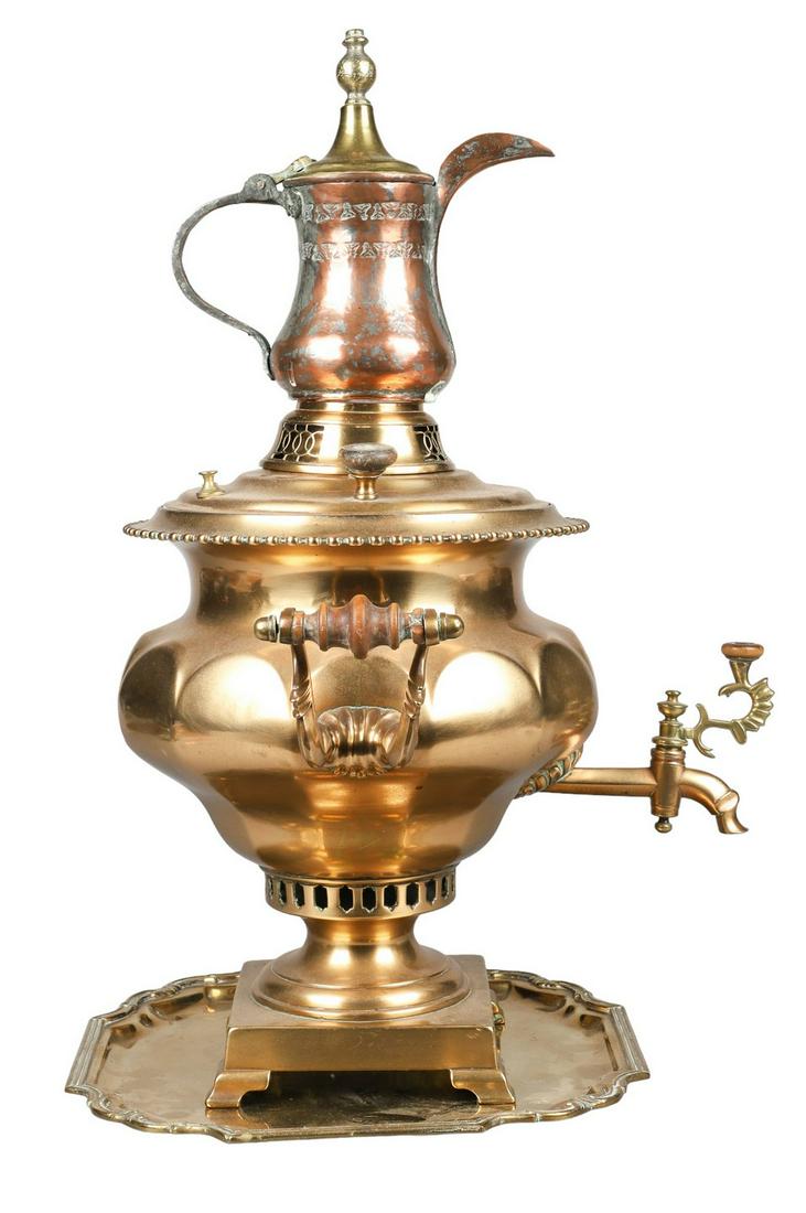 Brass Samovar and Tray (1 of 5)