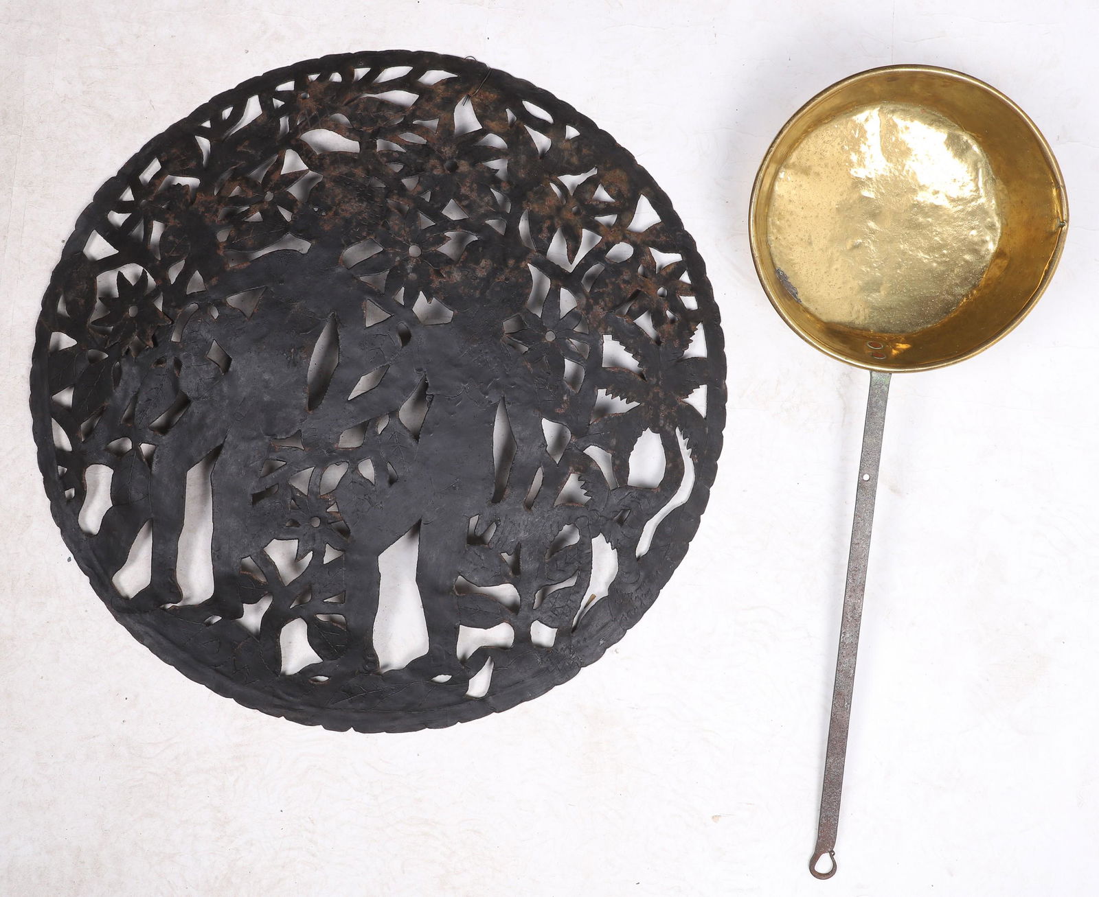 Punched Metal Wall Hanging and Pan (1 of 3)
