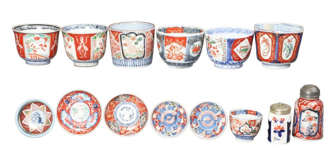 (14) Pcs Japanese Imari Porcelain (1 of 8)