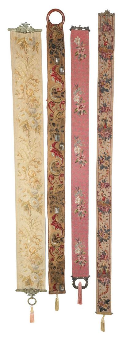 (4) Vintage Needlepoint Bell Pulls (1 of 7)