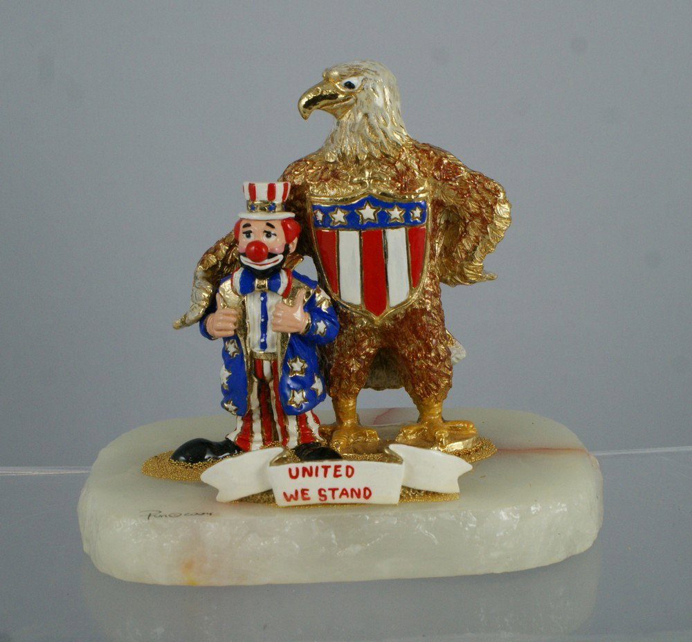 United We Stand, Ron Lee figurine, signed Ron 200: United We Stand, Ron Lee figurine, signed Ron 2004, 246/1776, 6" tall