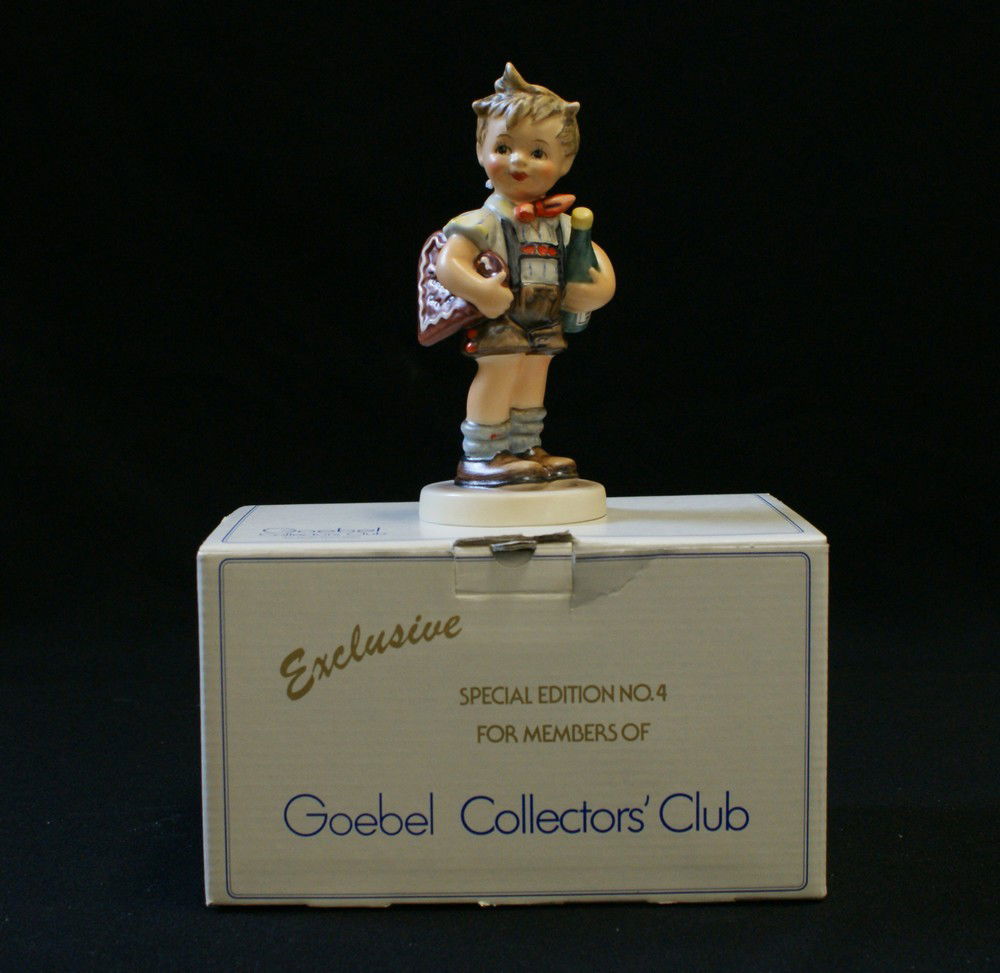 Goebel 'Valentine Joy' Collector's Club Special E: Goebel 'Valentine Joy' Collector's Club Special Edition No 4 - Hum 390, 5 3/4" tall, with original box