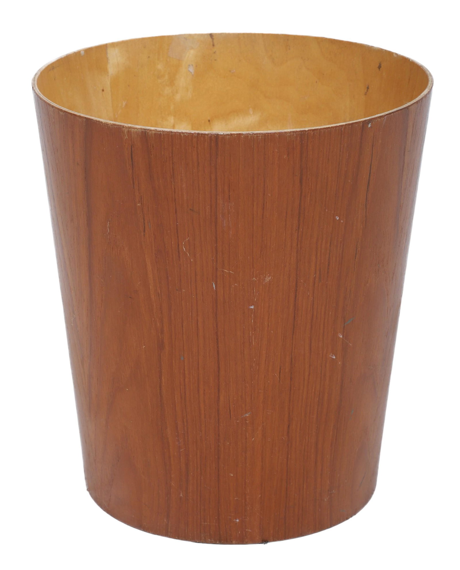 Servex Danish Modern teak trash can: Servex Danish Modern teak trash can, 11"h x 10"diameter