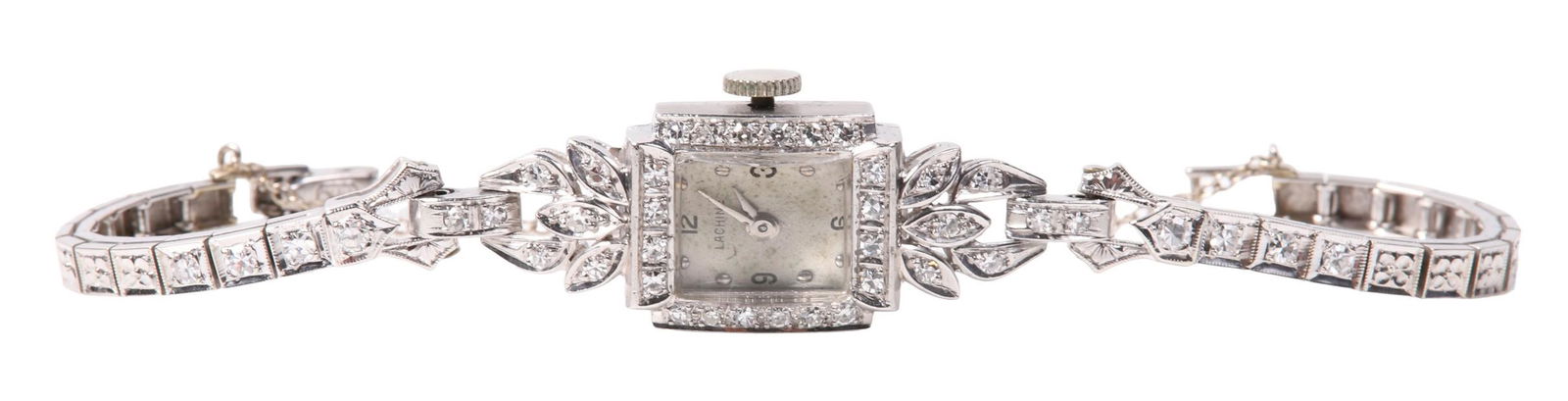 Platinum and 14K White Gold Ladies Bracelet Watch (1 of 7)