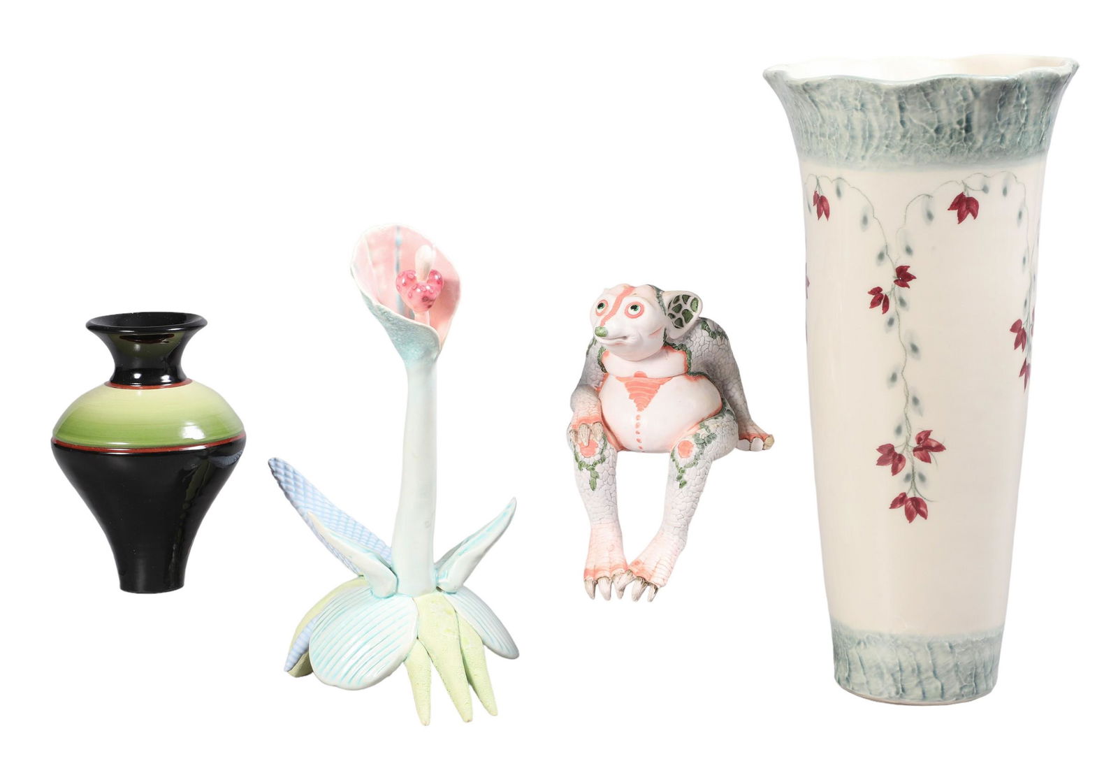 (4) Pcs Art Pottery (1 of 6)