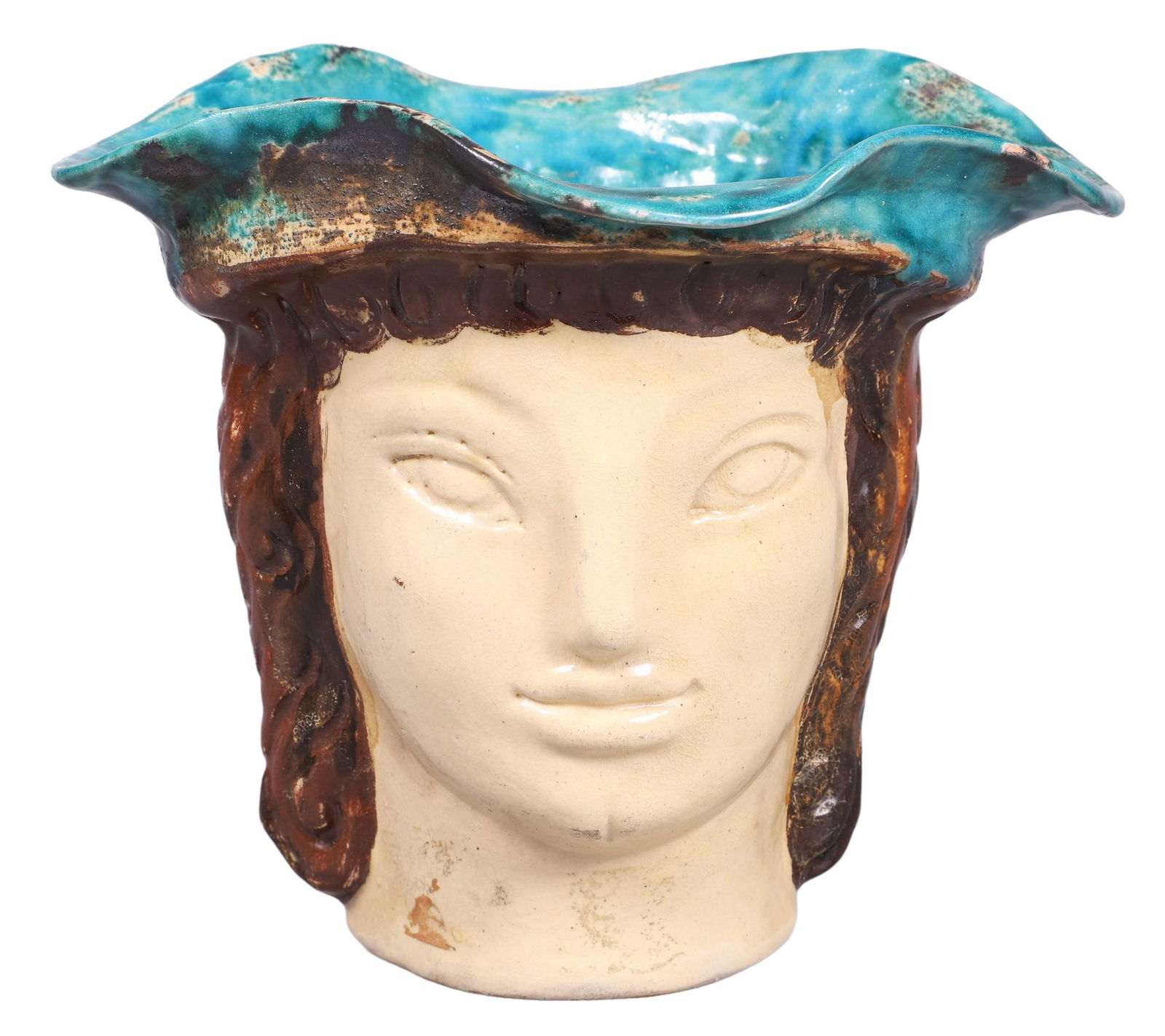 Edith Cockroft Art Pottery Head Vase (1 of 4)