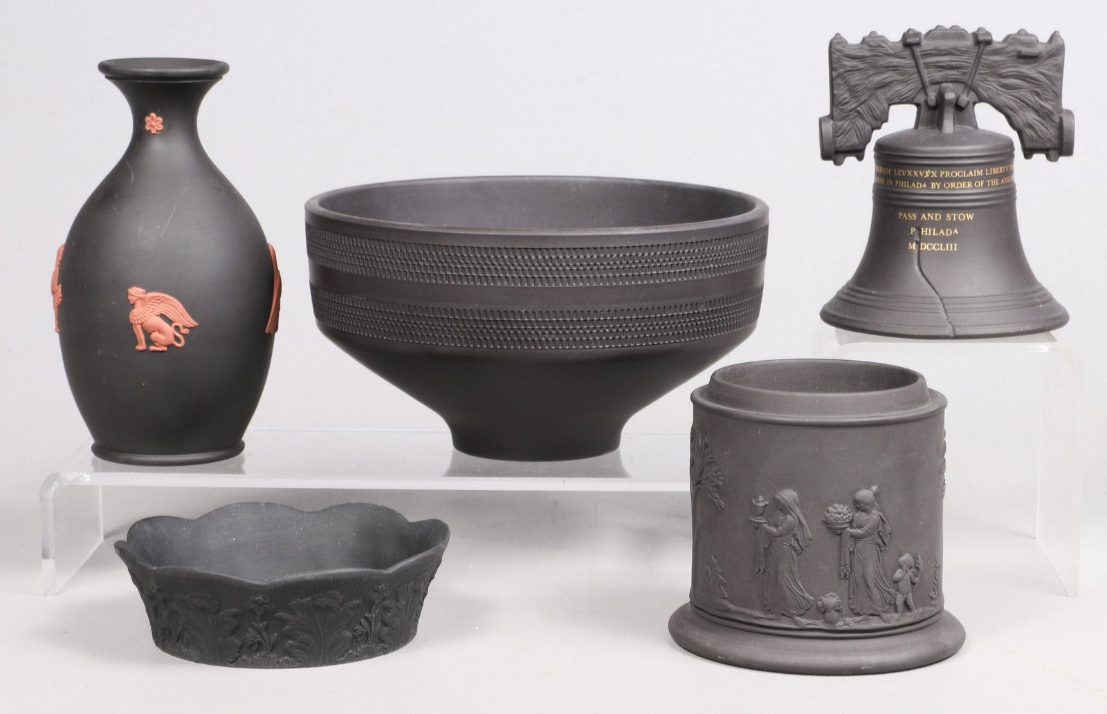 (5) Pcs Wedgwood Basalt (1 of 7)