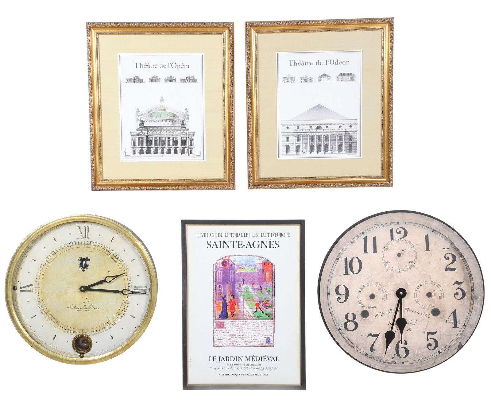 (3) Posters & (2) Wall Clocks (1 of 7)